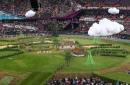 Ian & Vicki at Olympic opening ceremony 2012